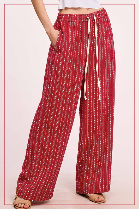 Cherry Pull on Pants