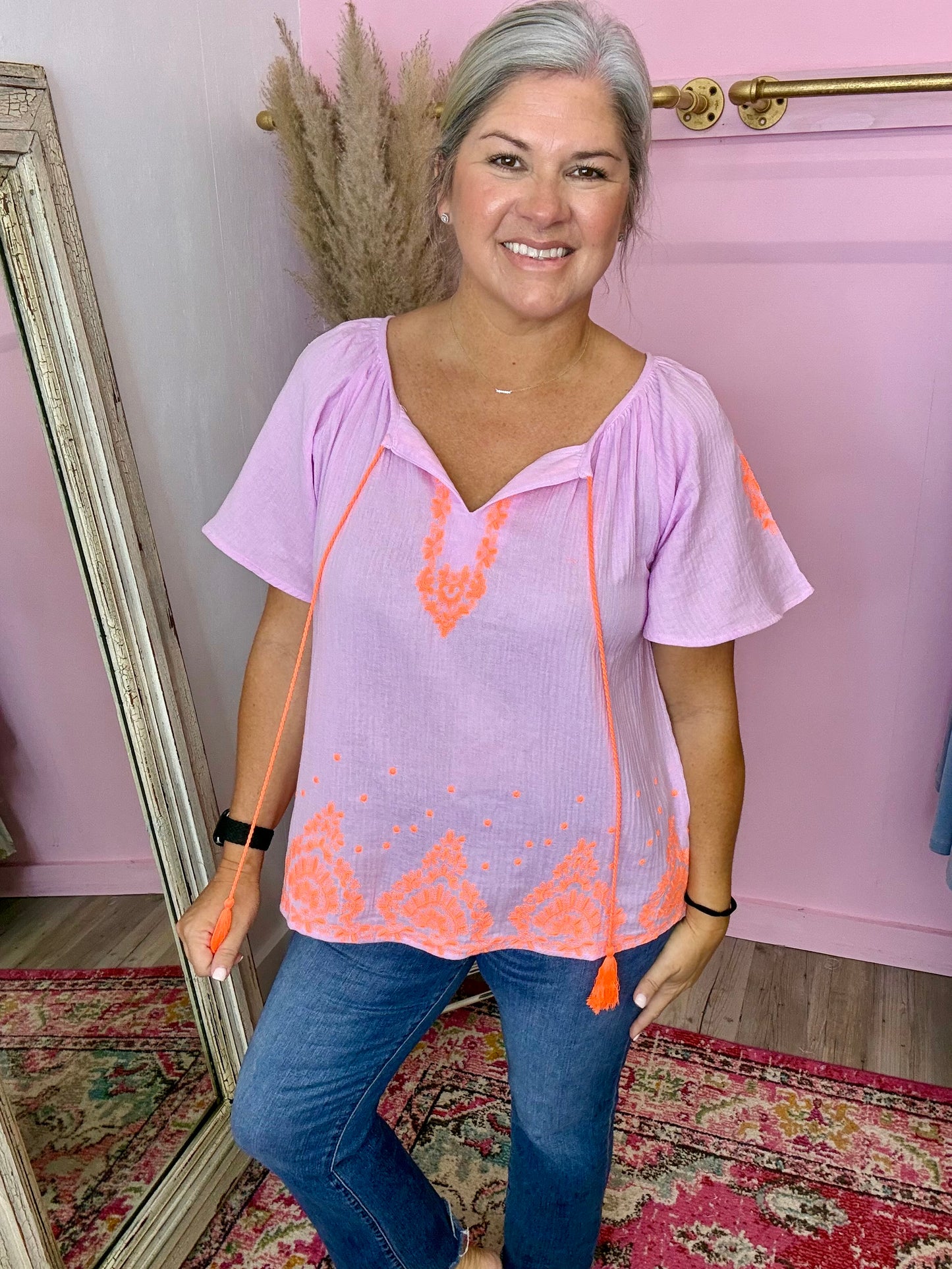 Lilac/Orange Top