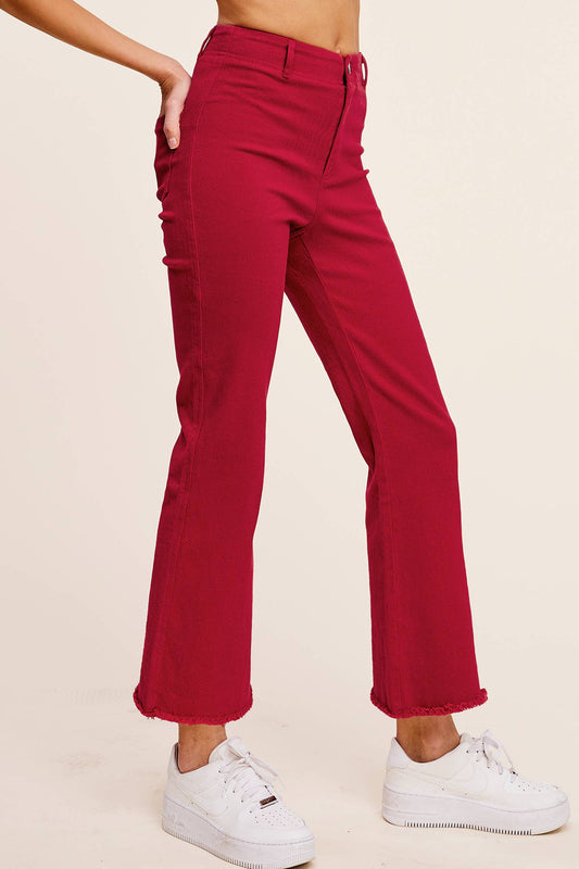 Red Flare Stretchy Pants