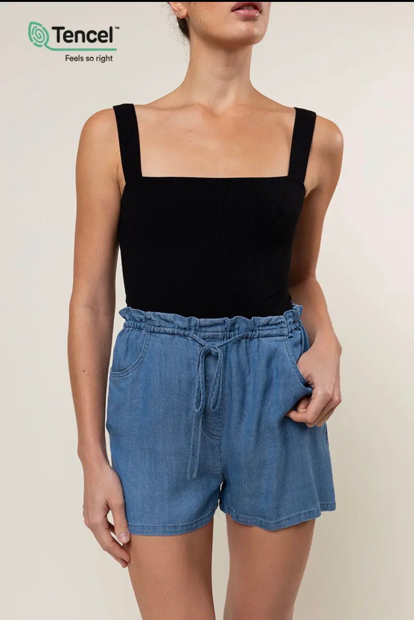 Tencel Pull On Shorts