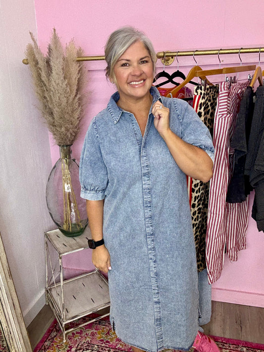 Chambray Midi Dress
