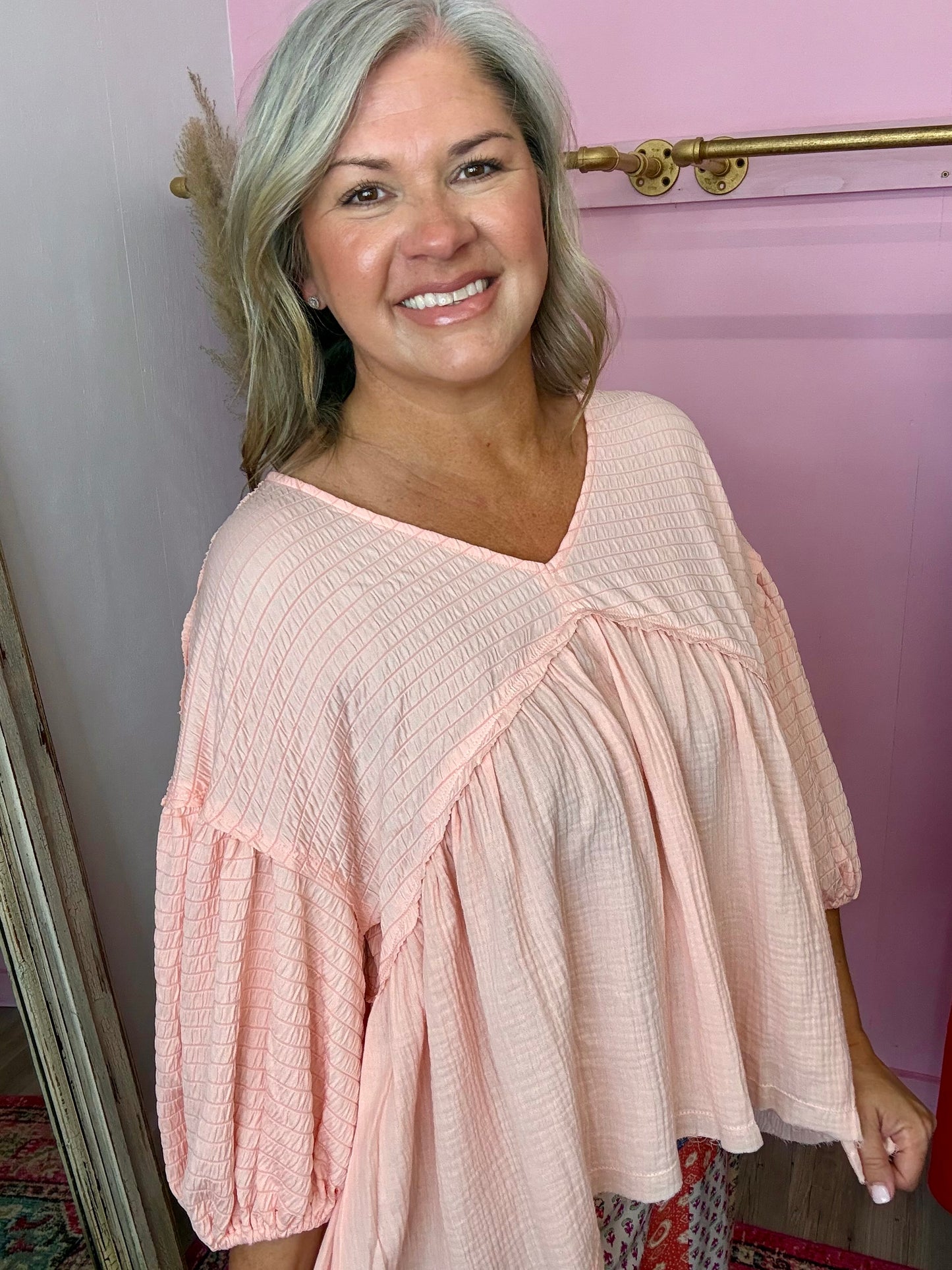 Peach Natalie Top
