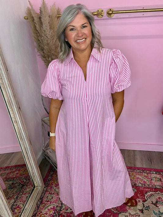Pink Stripe Dress