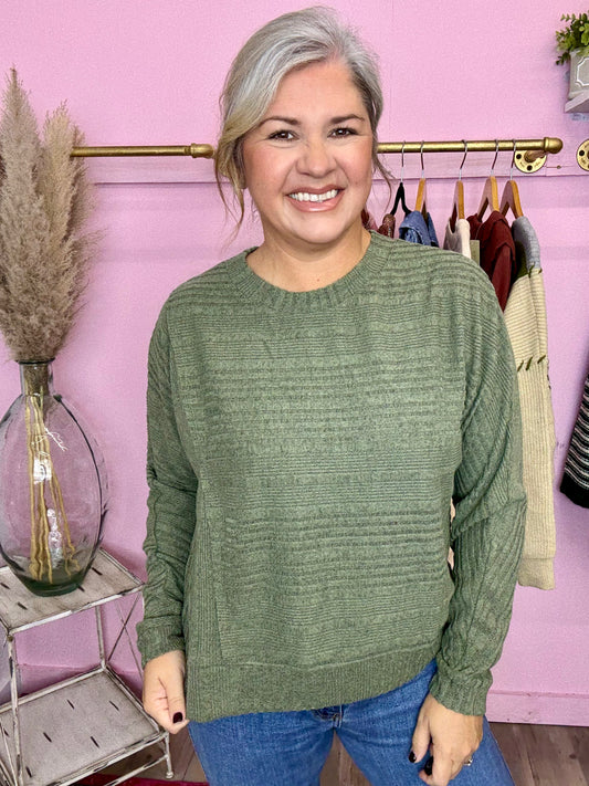 Olive Asymmetrical Top