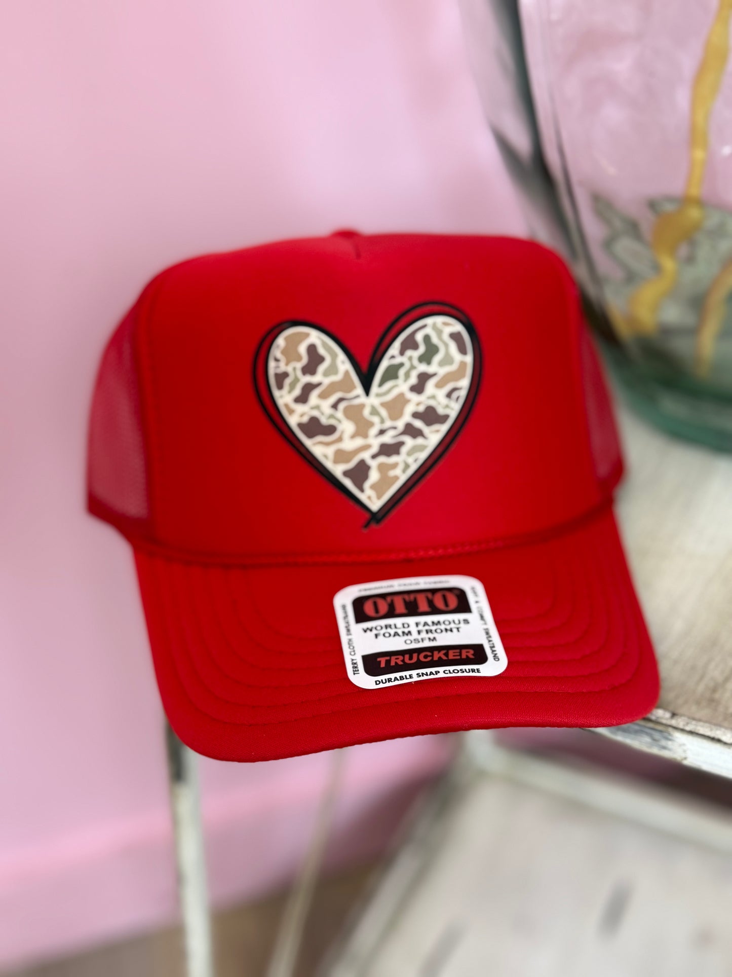 Duck Camo Heart Truck Hat