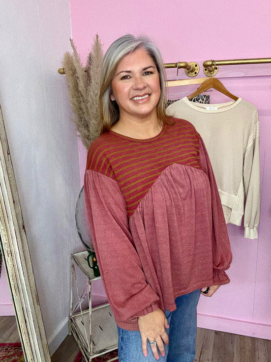 Marsala Mineral Wash Top