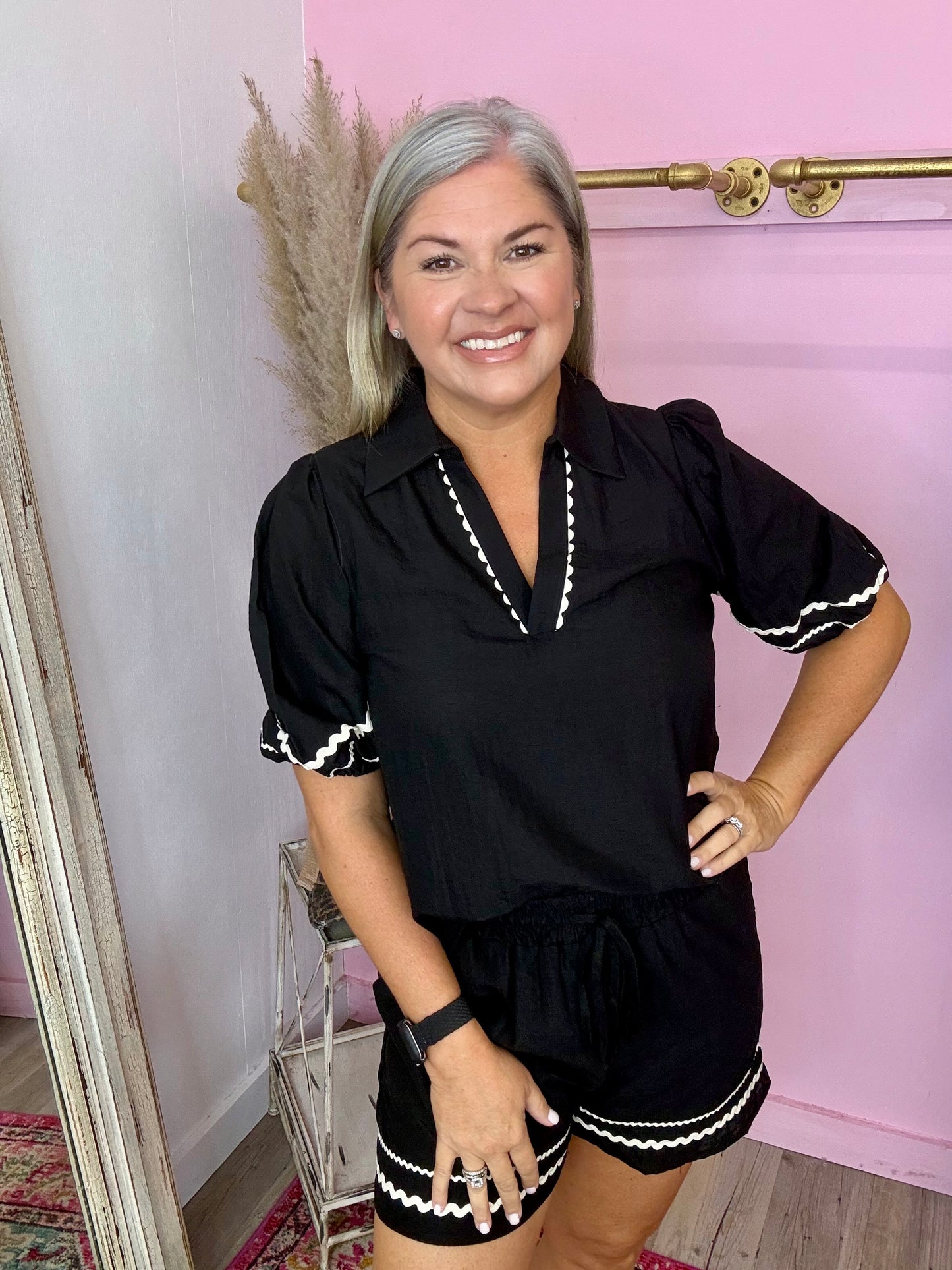 Black Linen Set