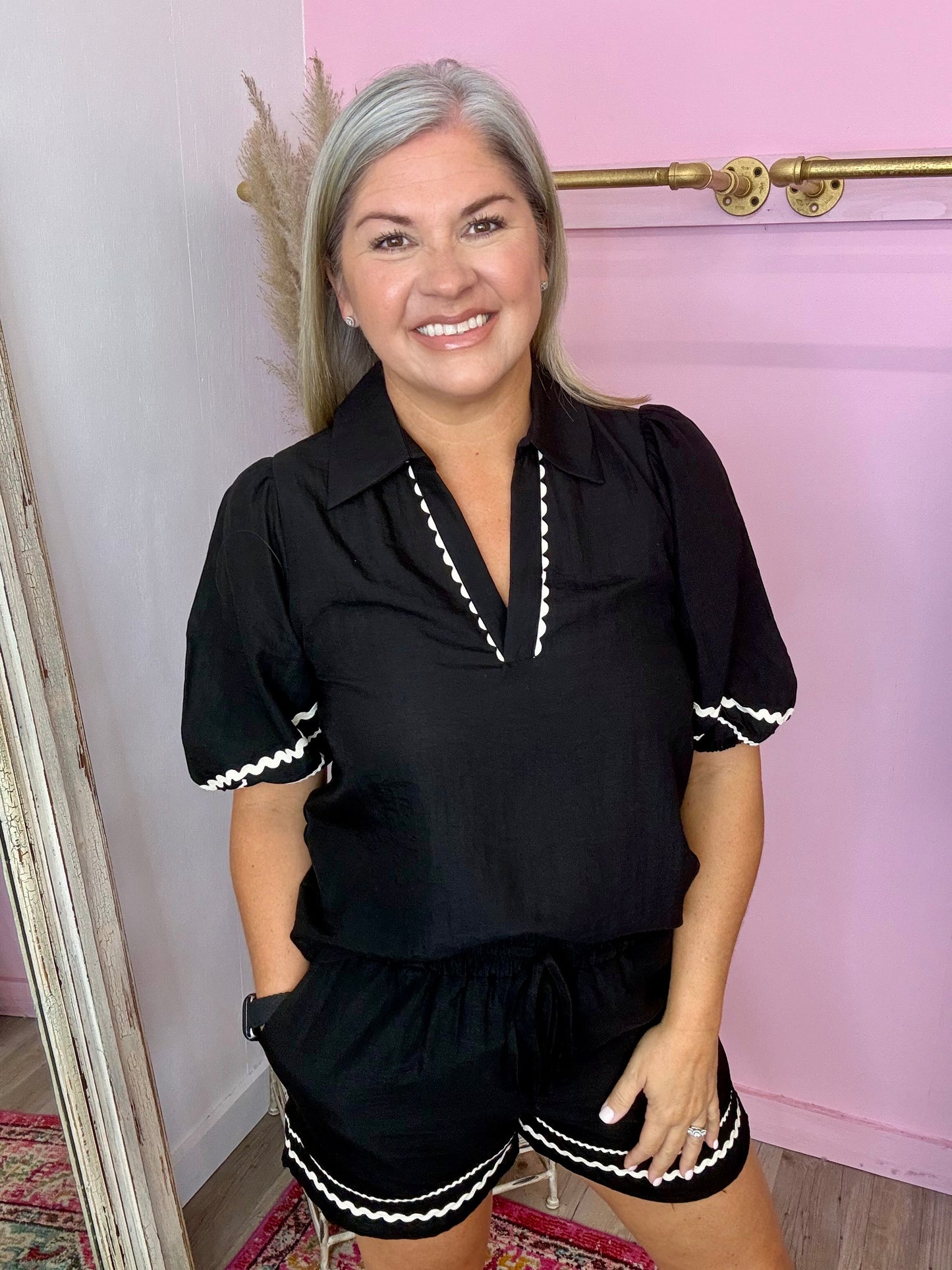 Black Linen Set