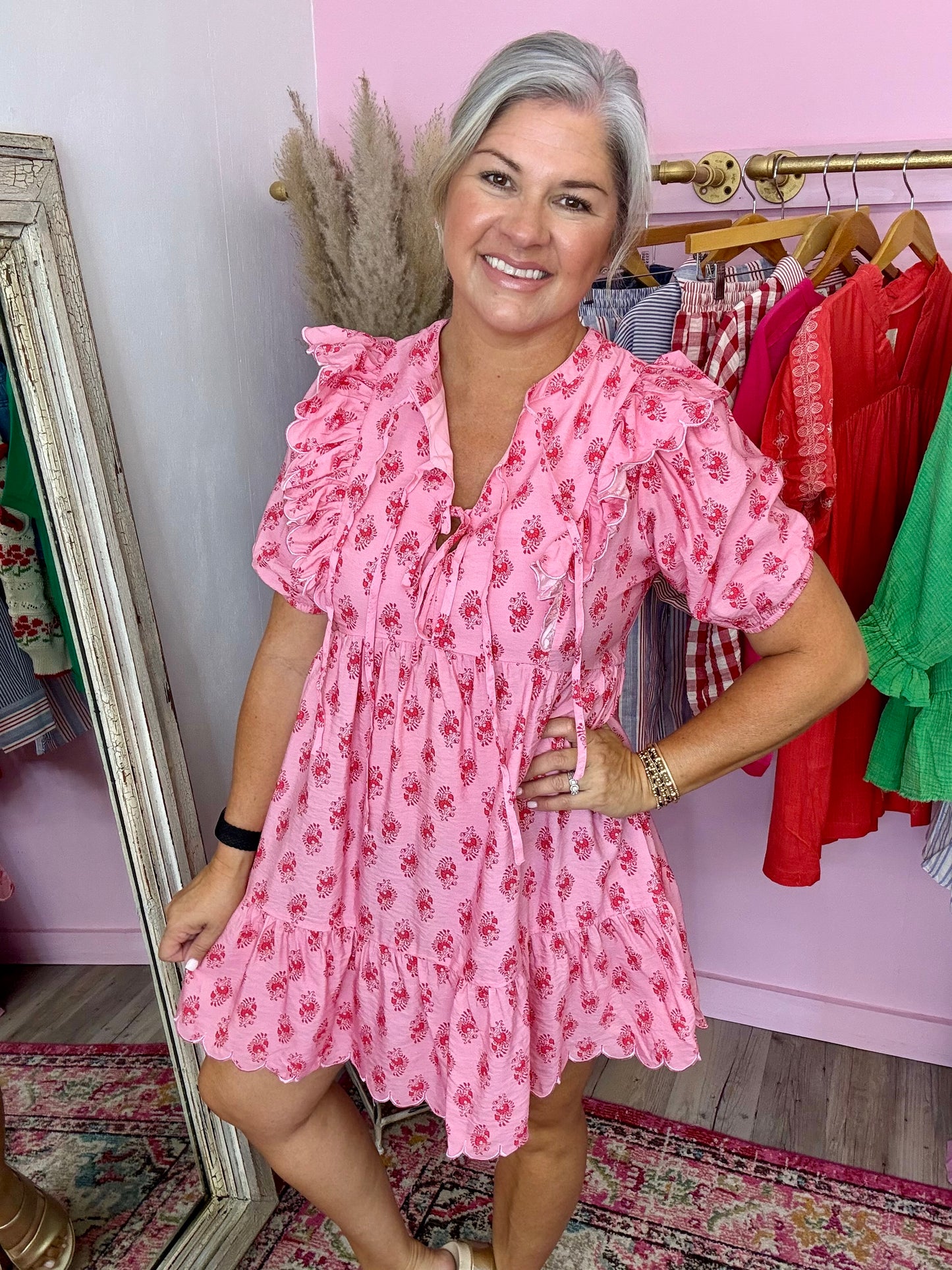Bubble Pink Mini Dress