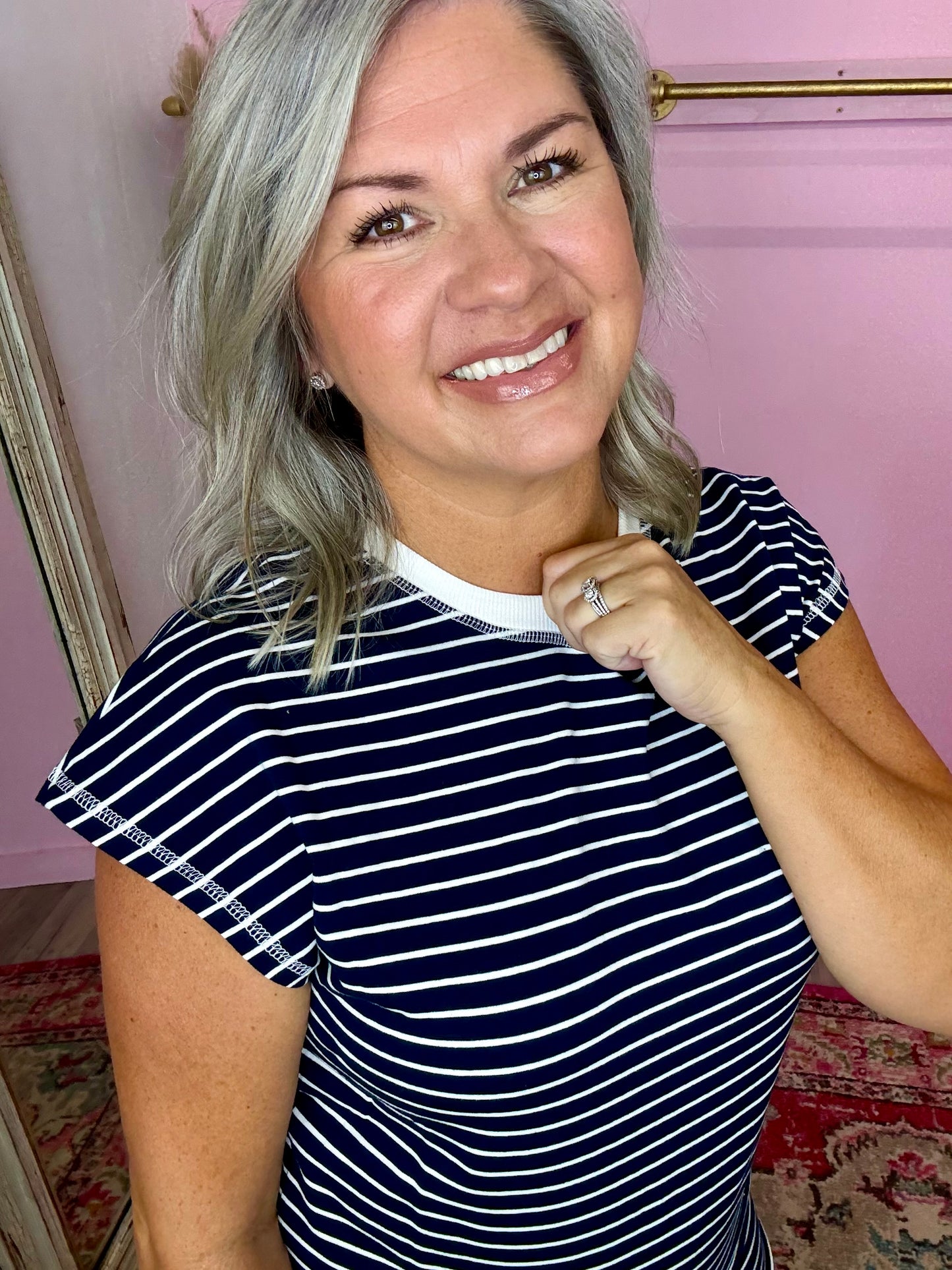 Navy Stripe Dress