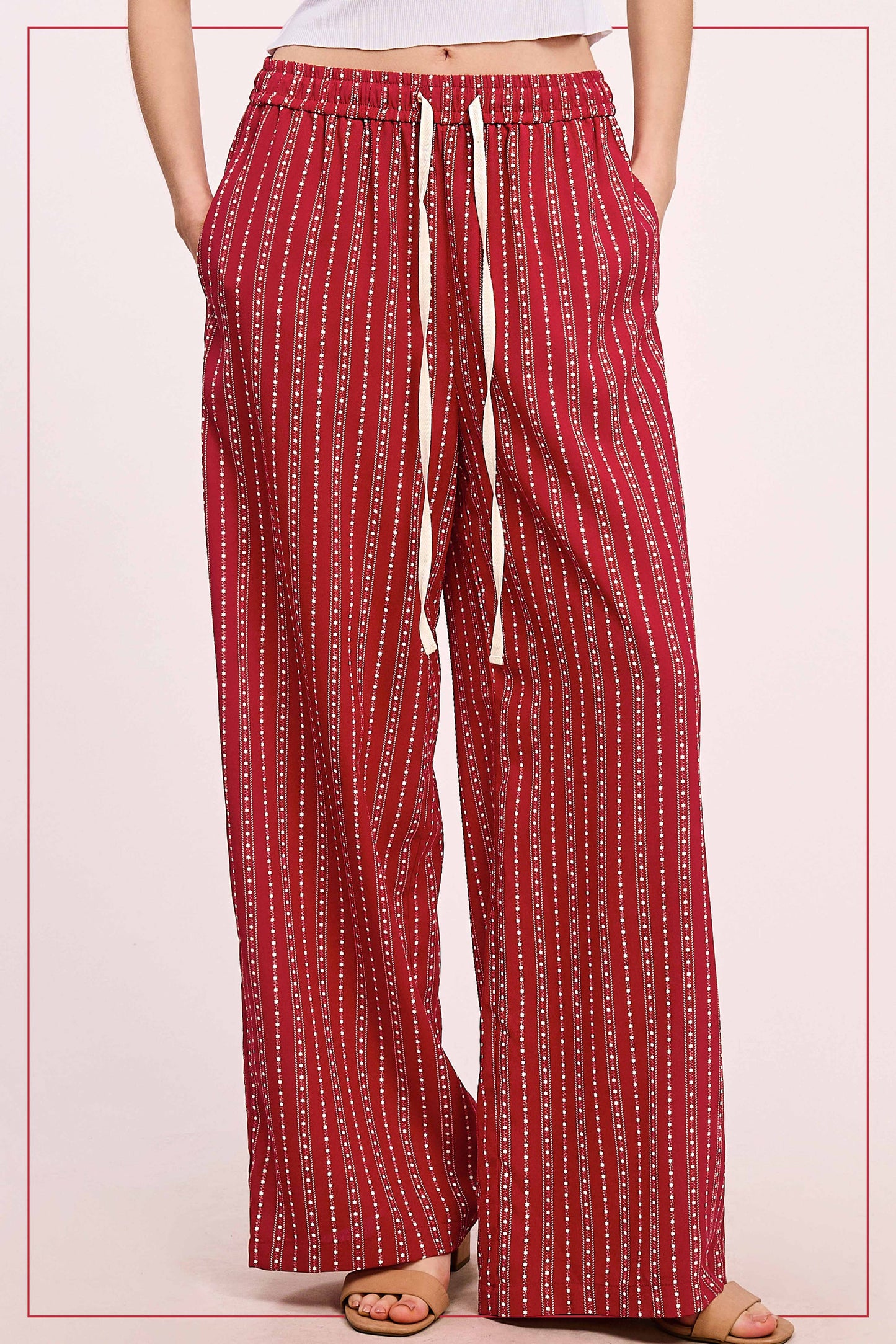 Cherry Pull on Pants