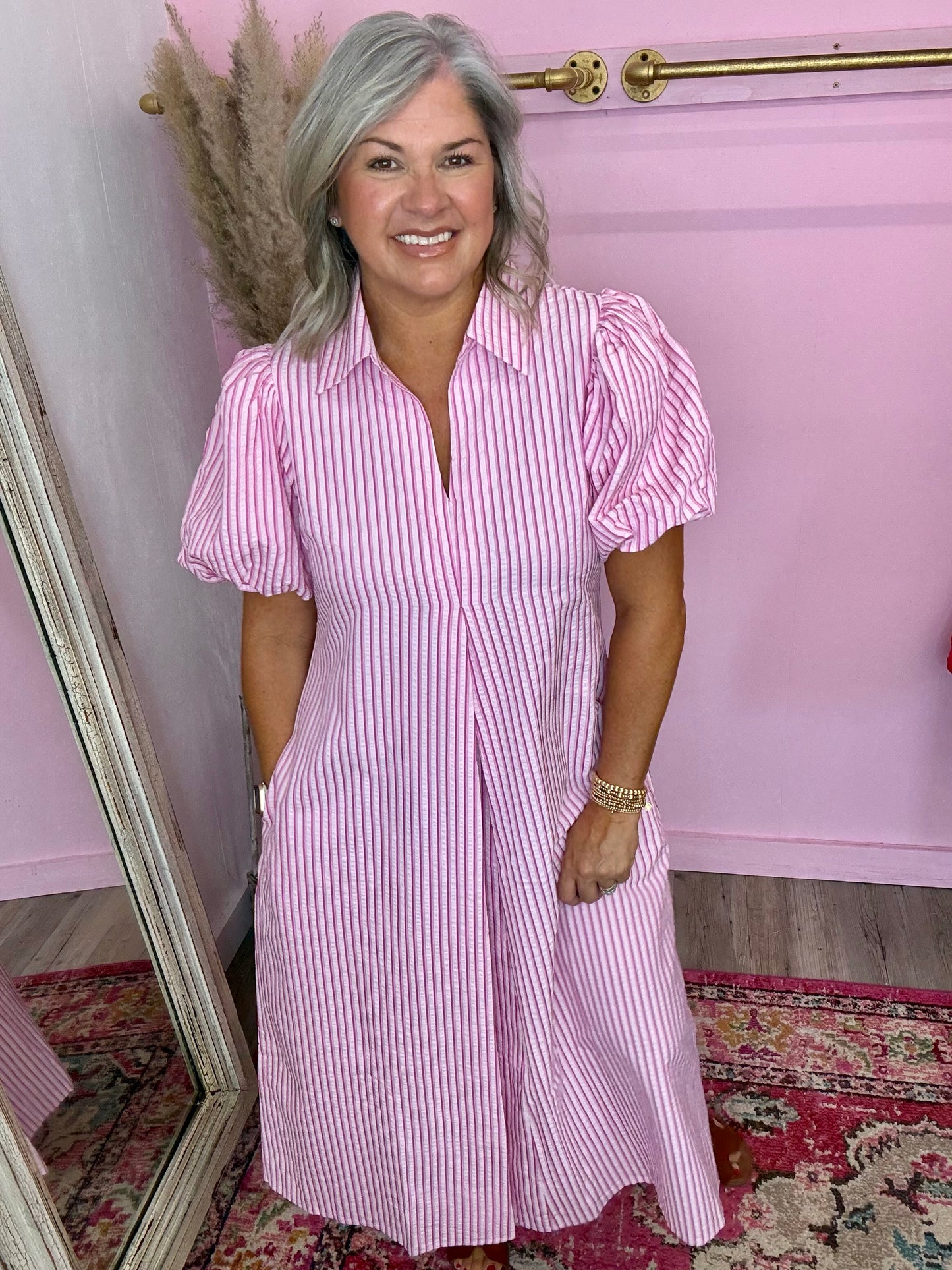 Pink Stripe Dress