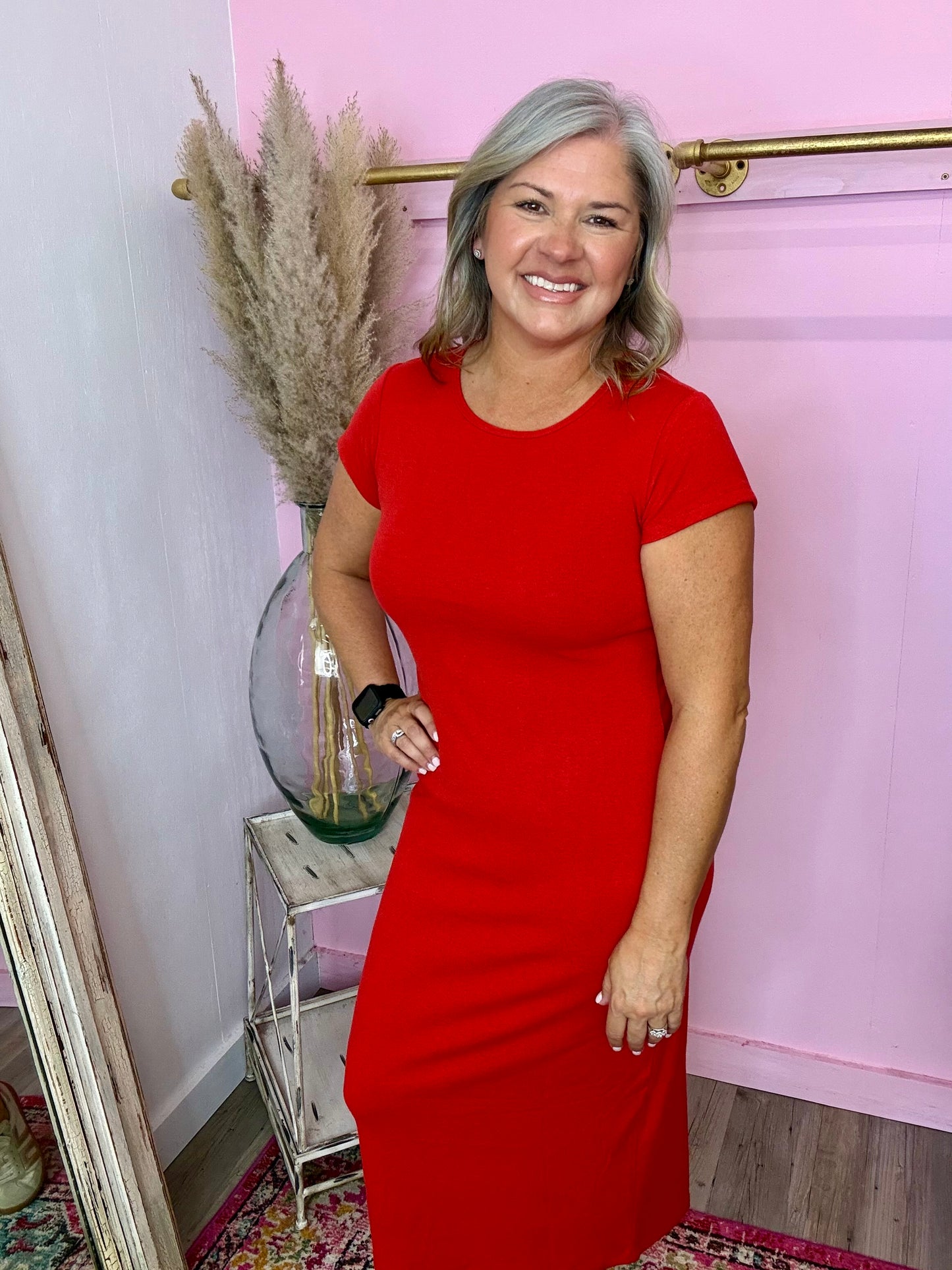 Red Slim Fit Dress