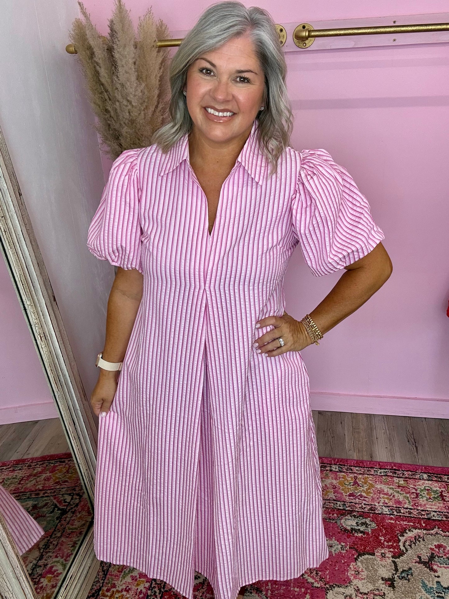 Pink Stripe Dress