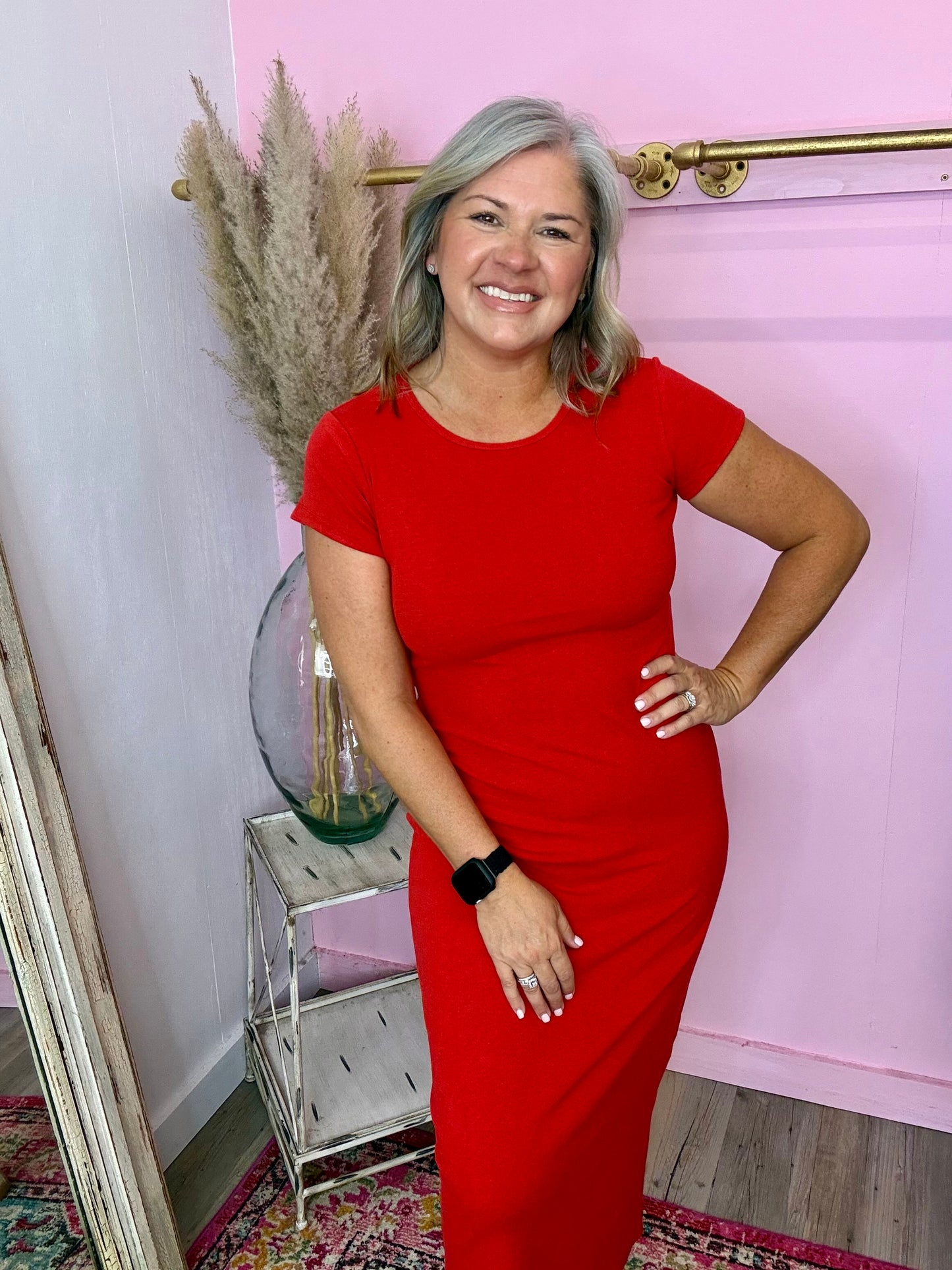 Red Slim Fit Dress