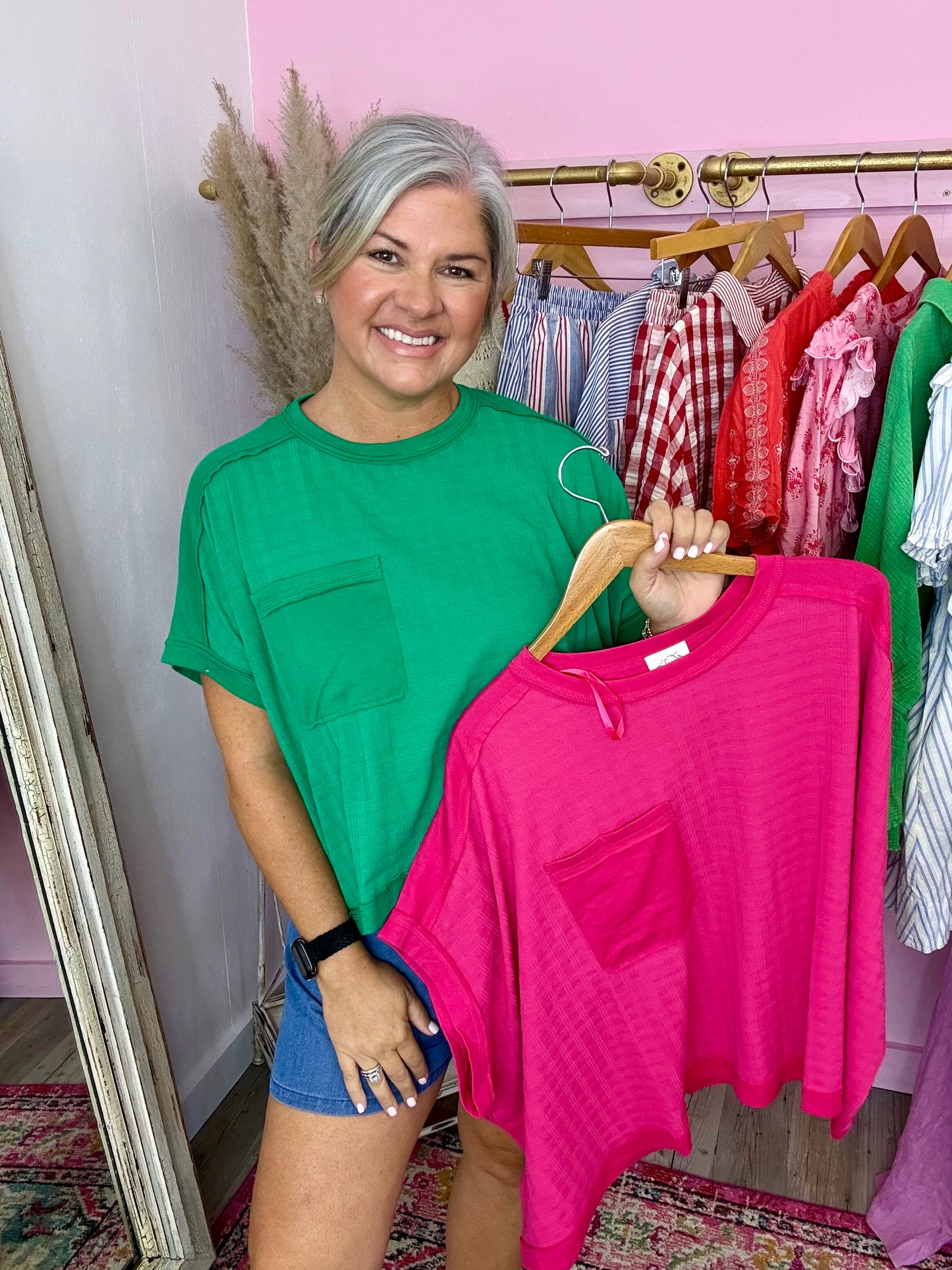 Pink Dolman Top
