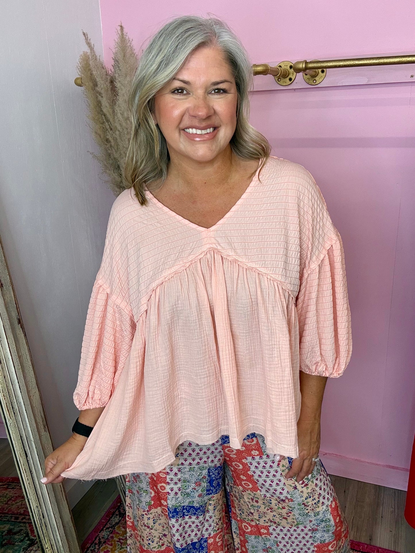 Peach Natalie Top
