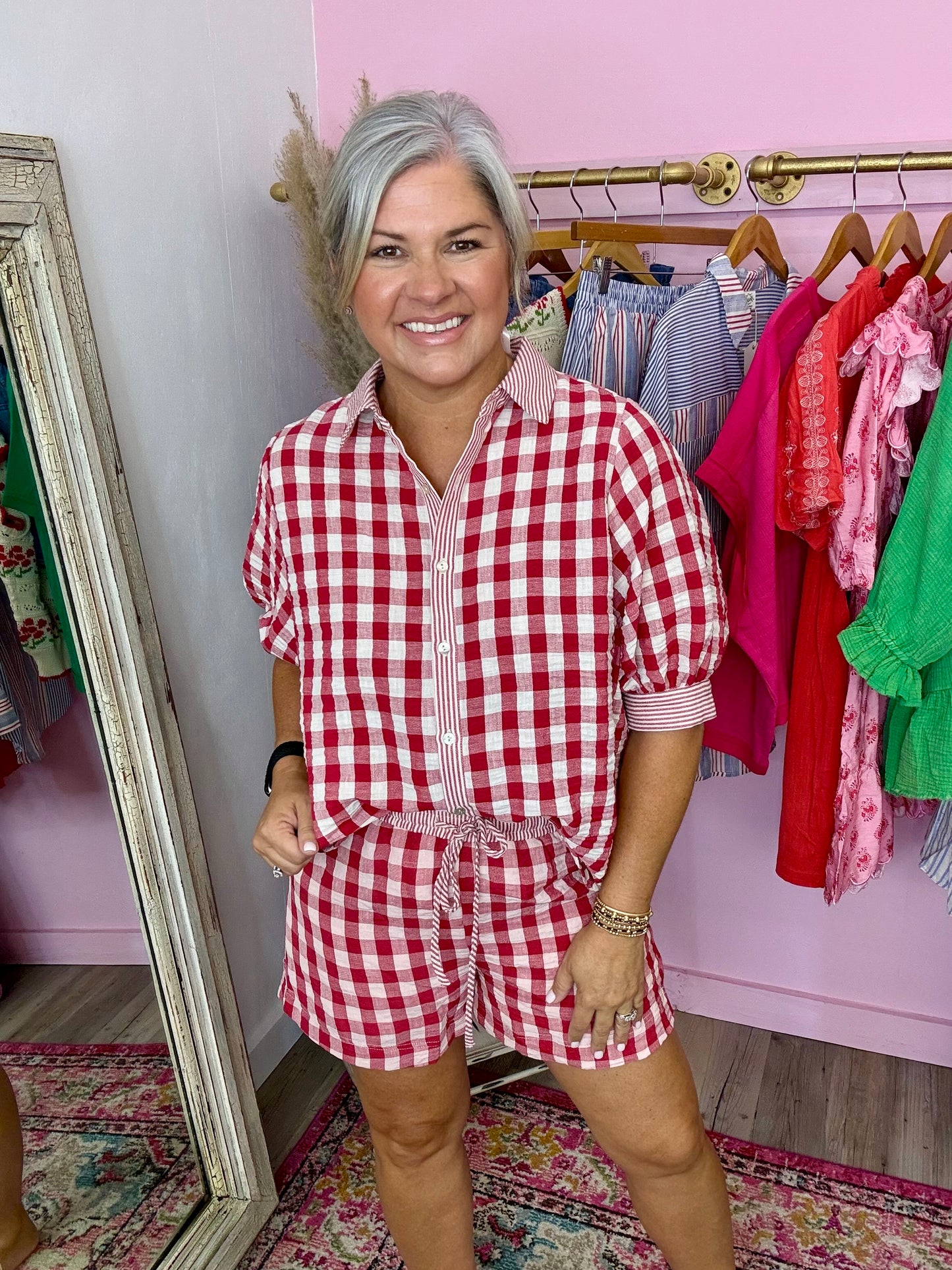 Red Gingham Set