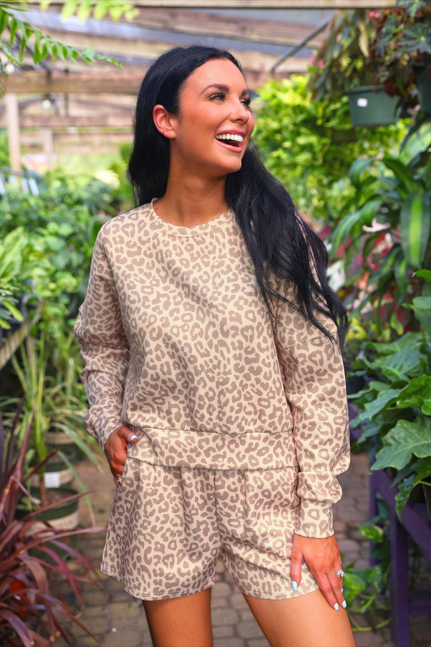 Luna Luxe Pullover Set-Leopard