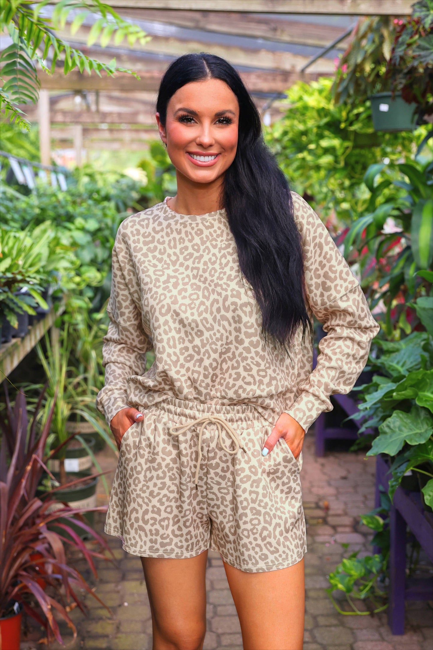 Luna Luxe Pullover Set-Leopard