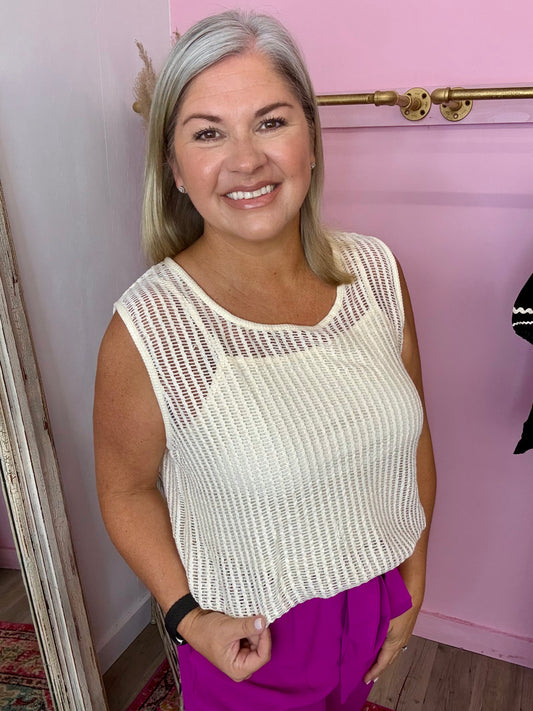 Cream Bubble Top