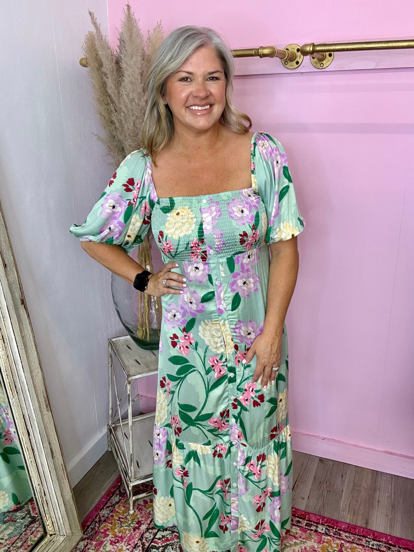 Sage Karen Dress