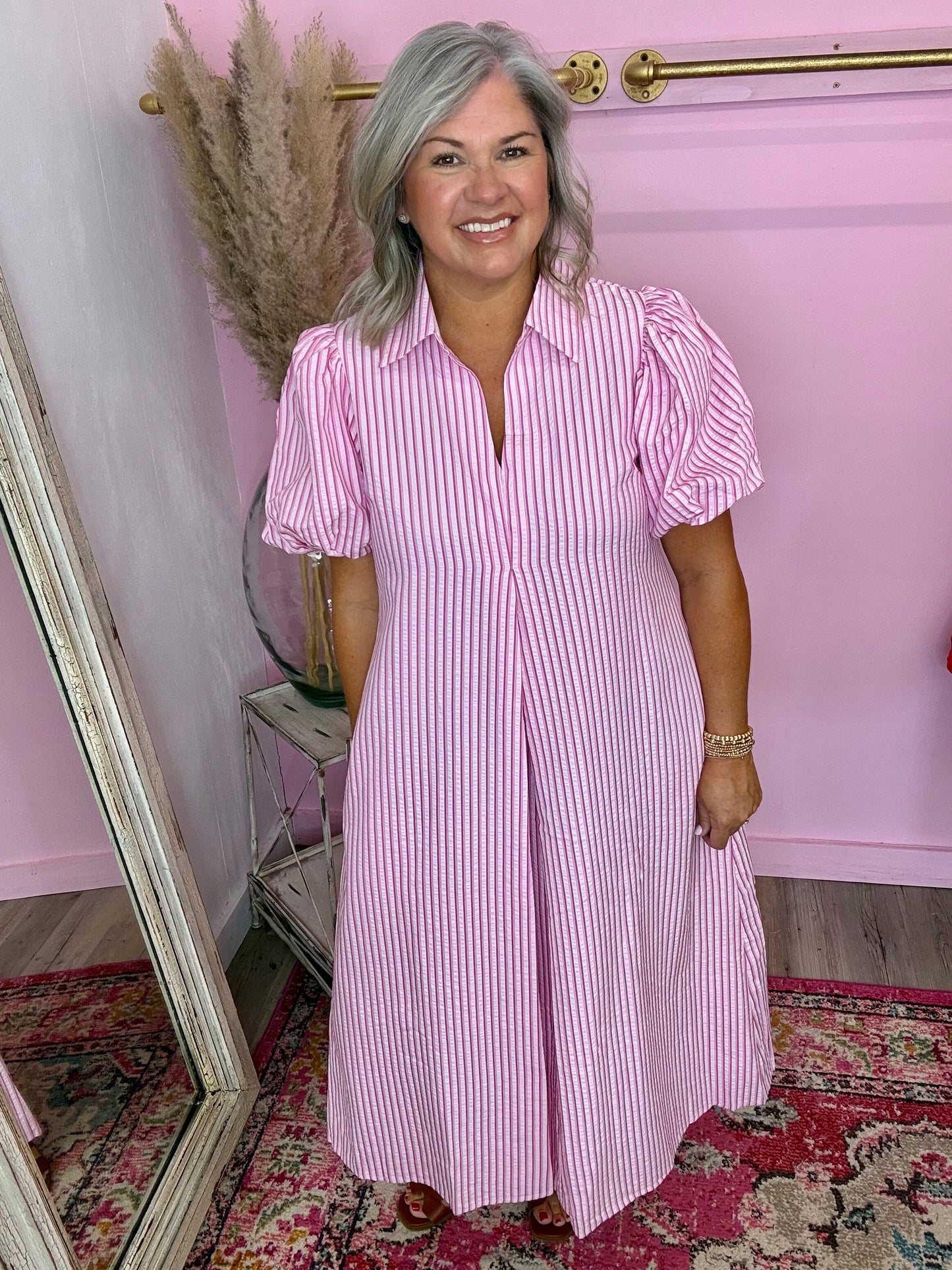 Pink Stripe Dress