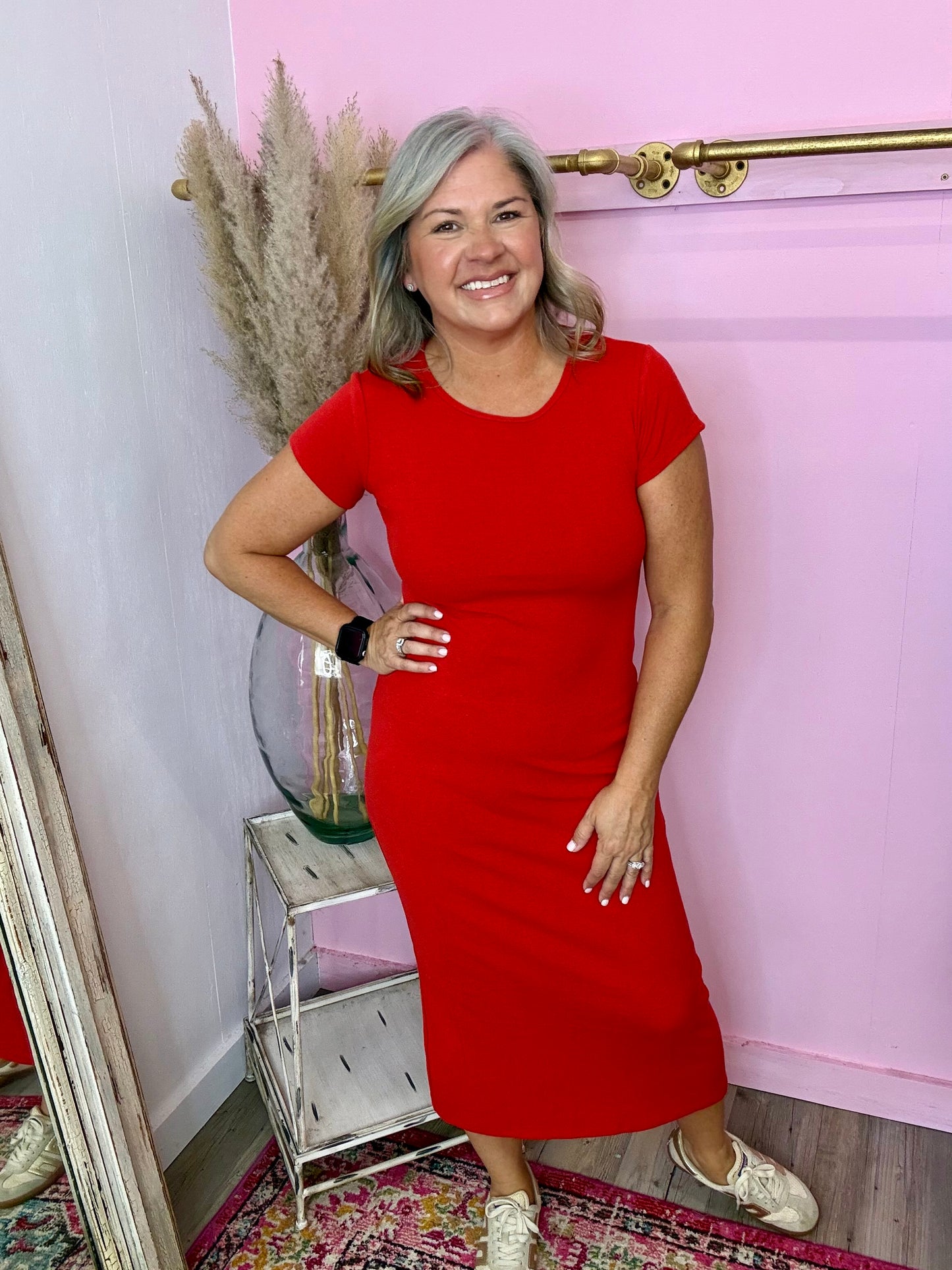 Red Slim Fit Dress