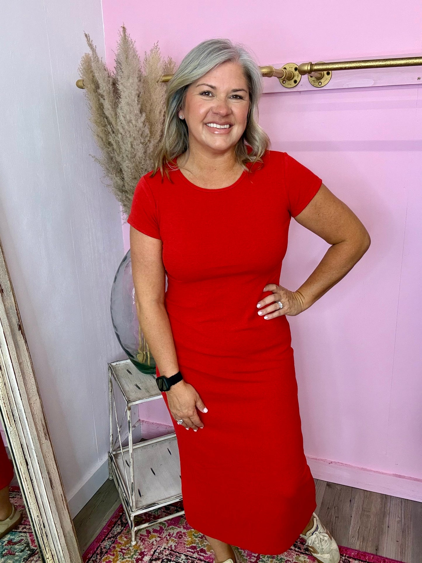 Red Slim Fit Dress