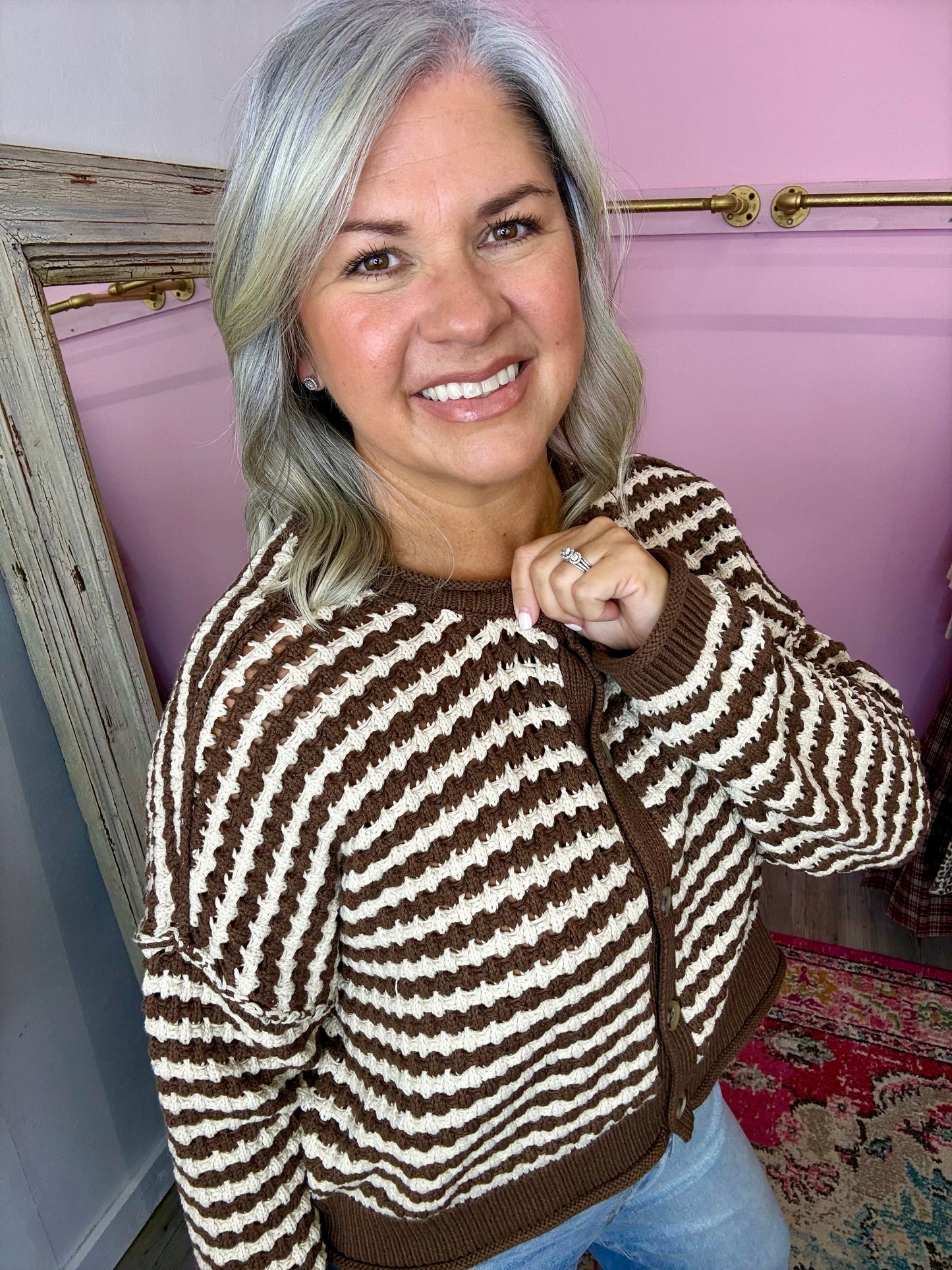 Textured Crochet Cardigan