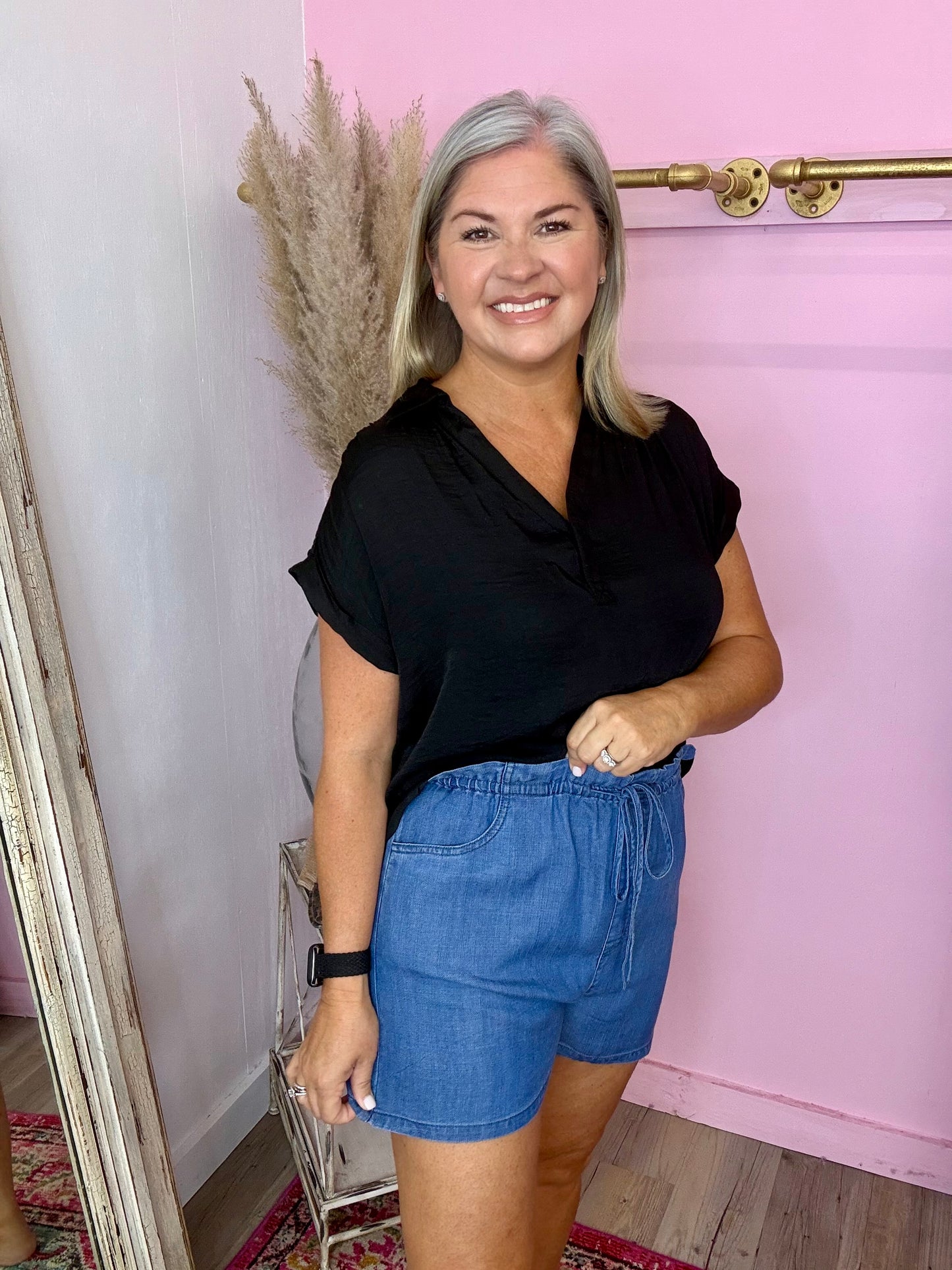 Tencel Pull On Shorts