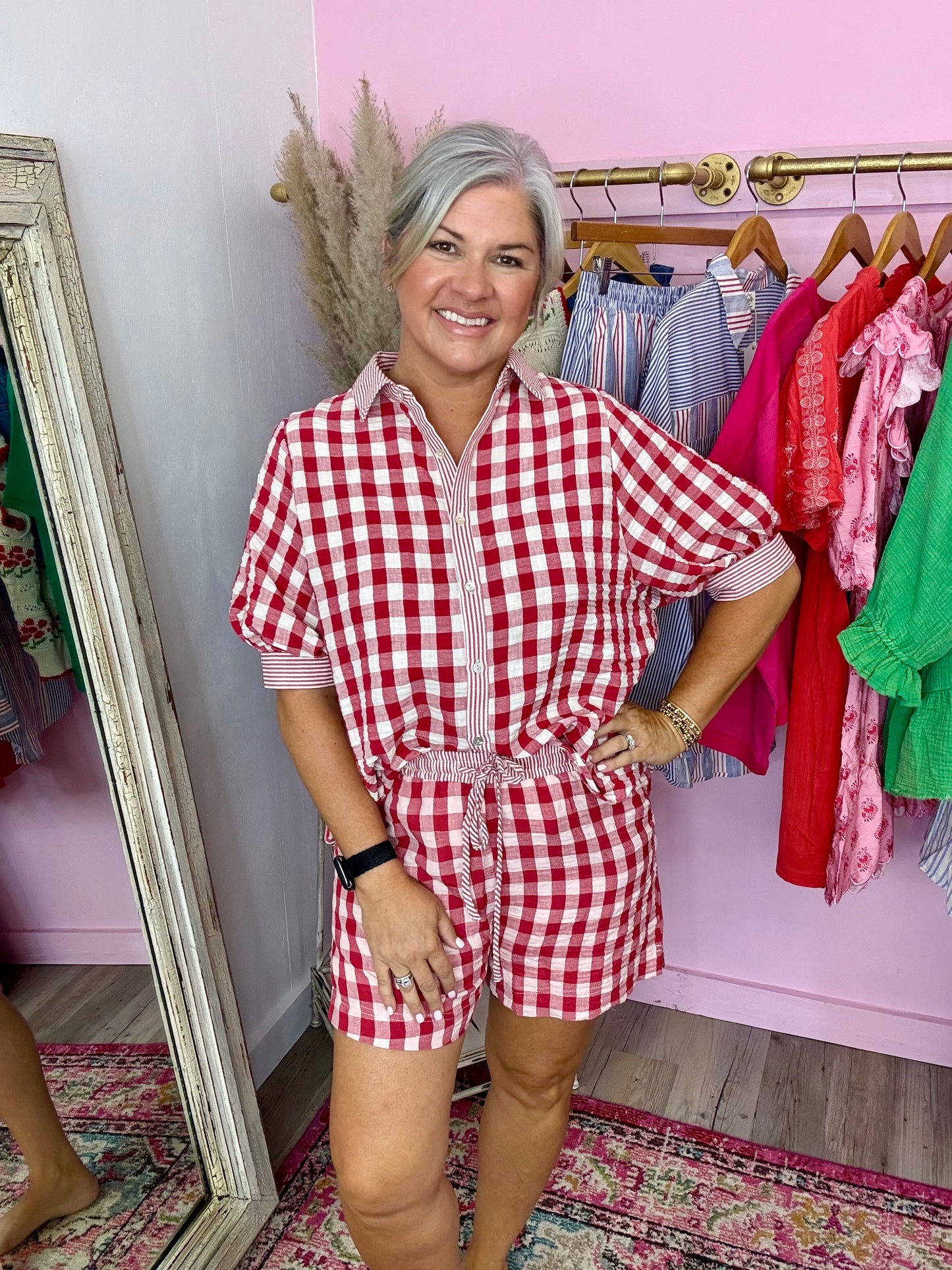 Red Gingham Set