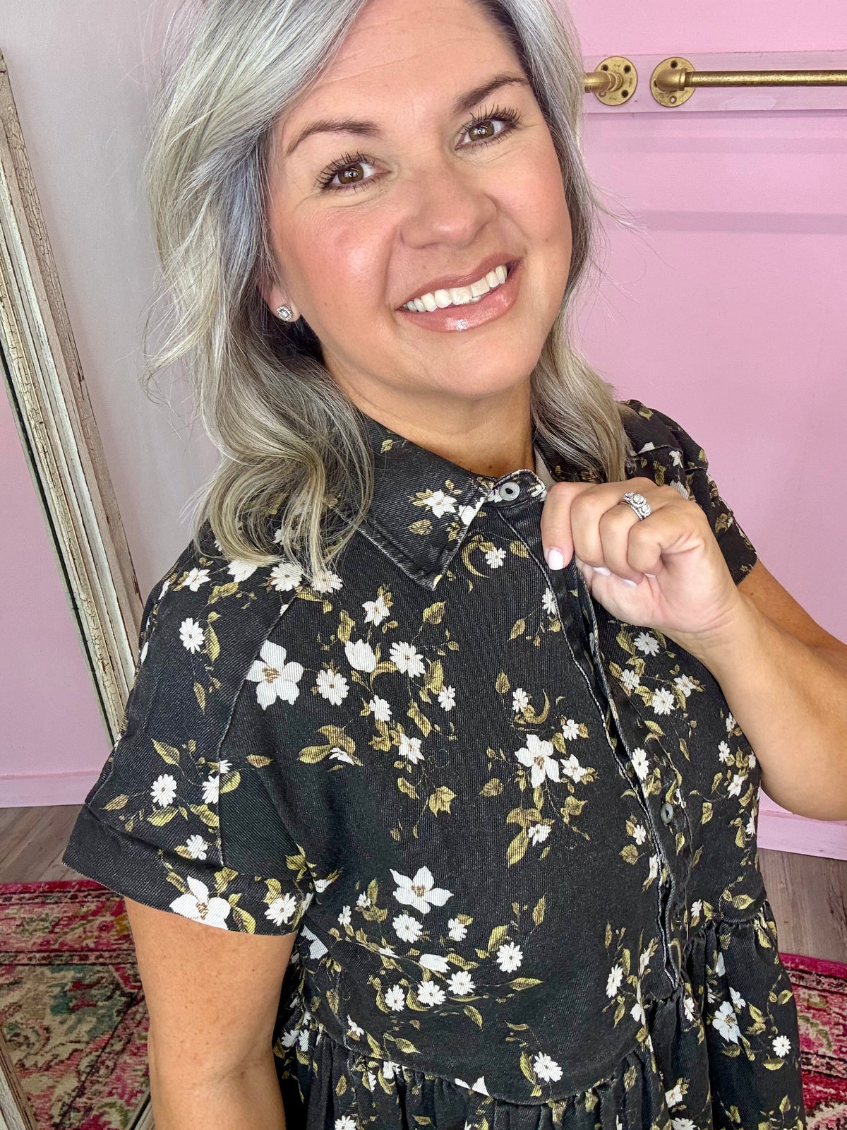 Fall Flower Peplum Top