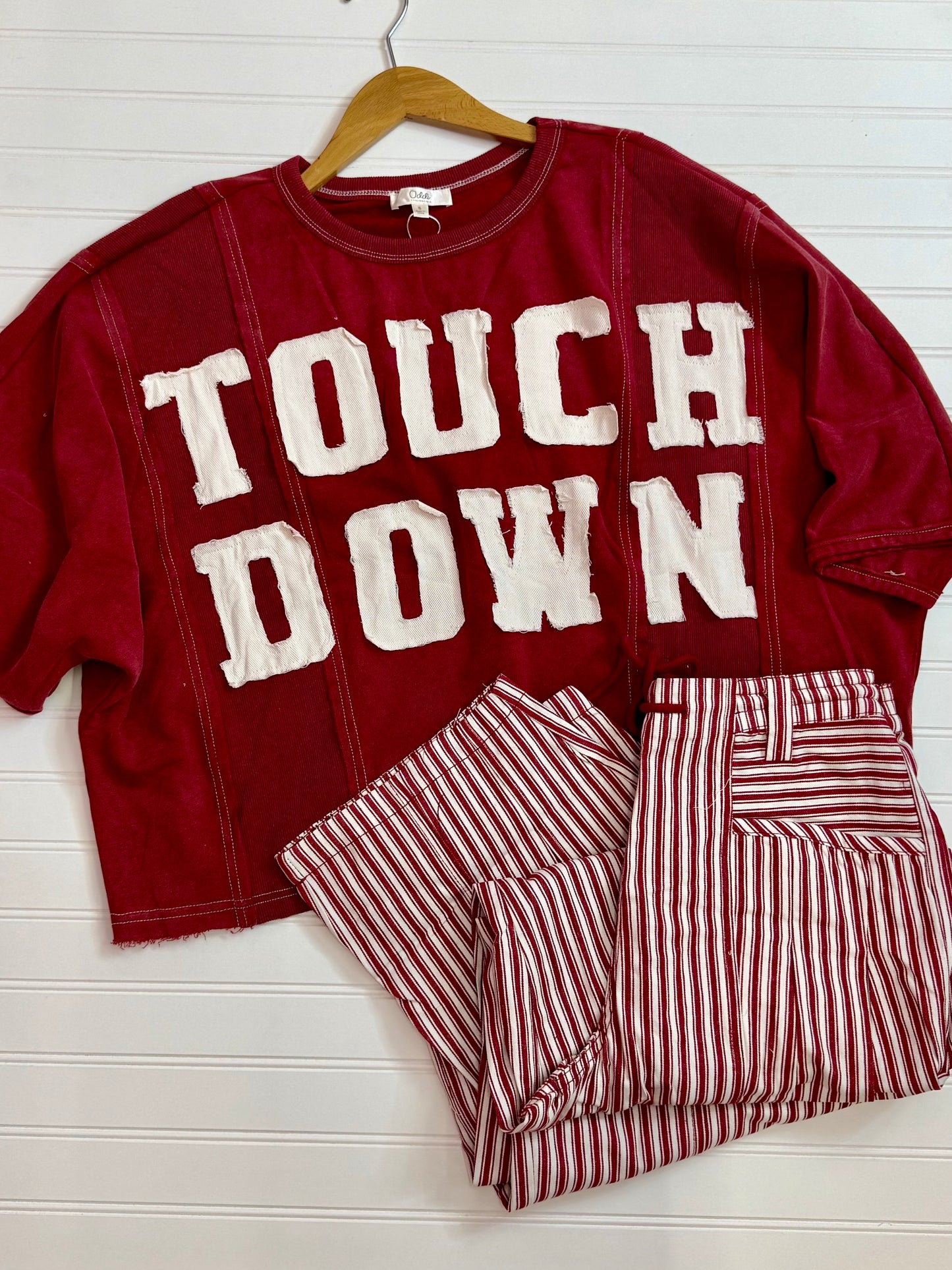 Crimson Red Touchdown Top
