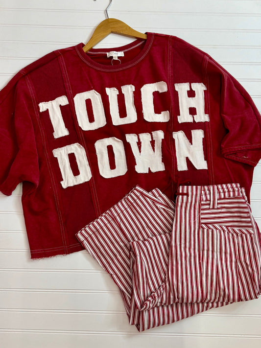 Crimson Red Touchdown Top