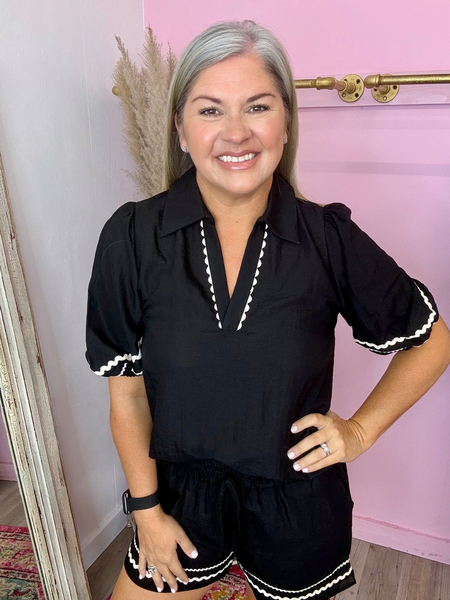 Black Linen Set