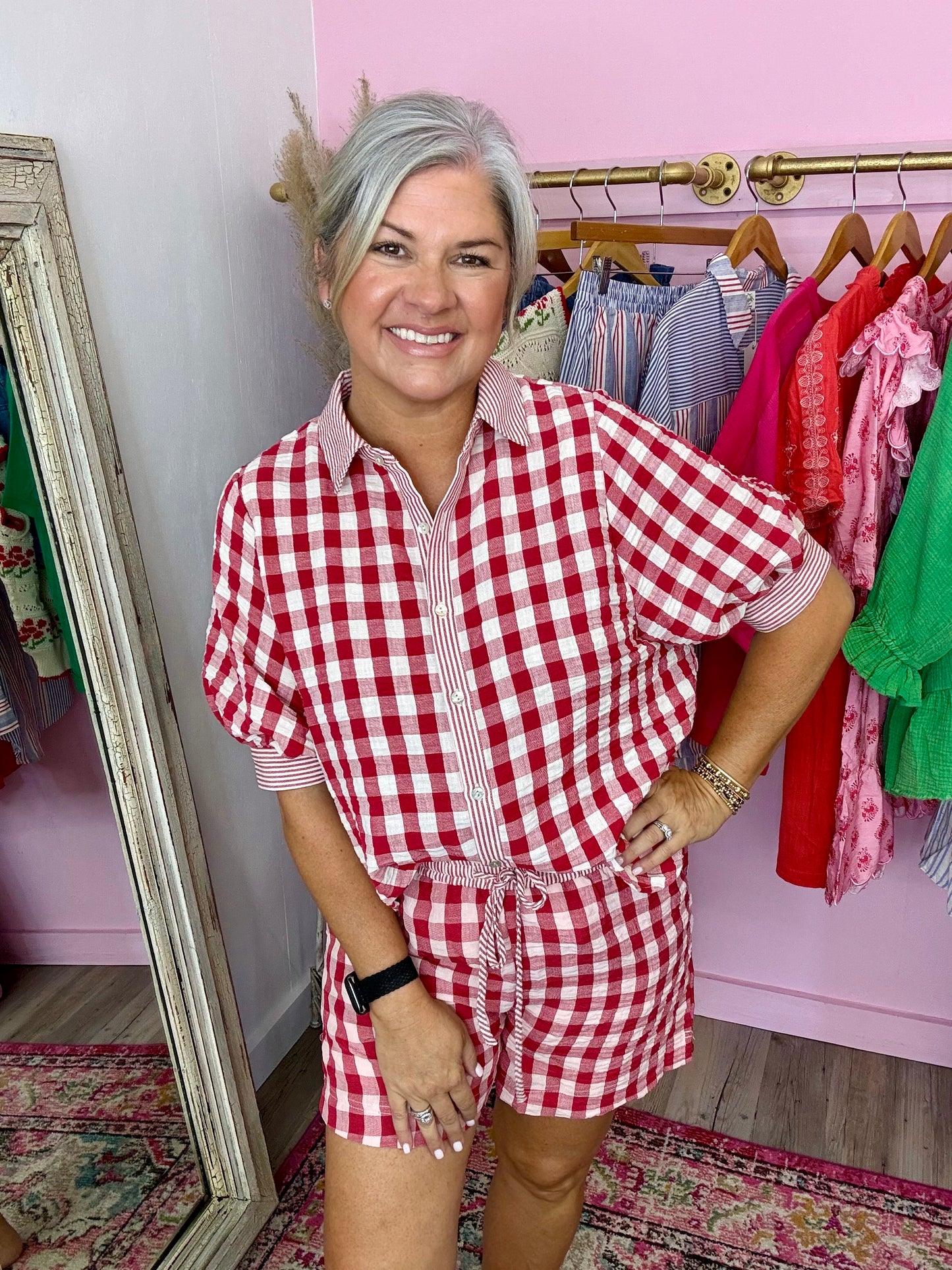 Red Gingham Set