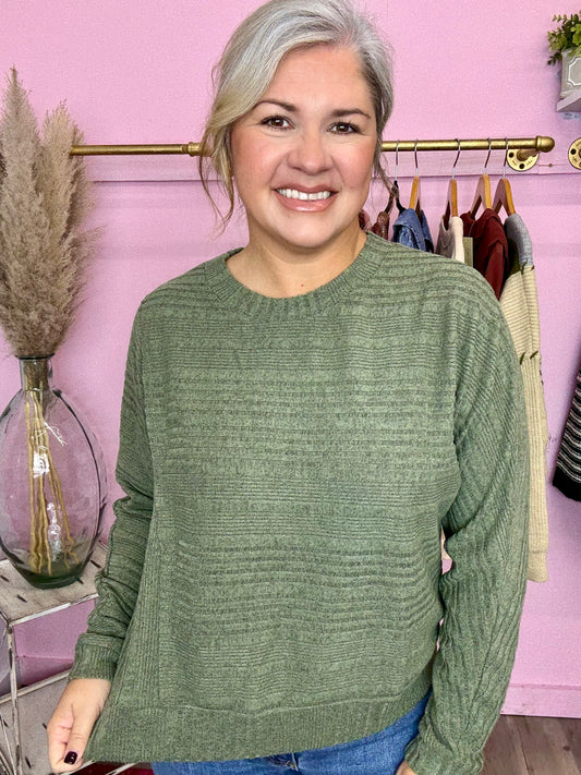 Olive Asymmetrical Top