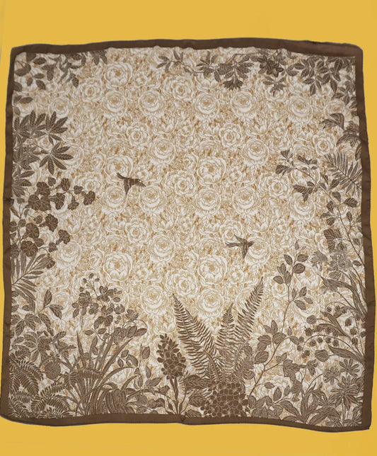 Brown wildlife scarf