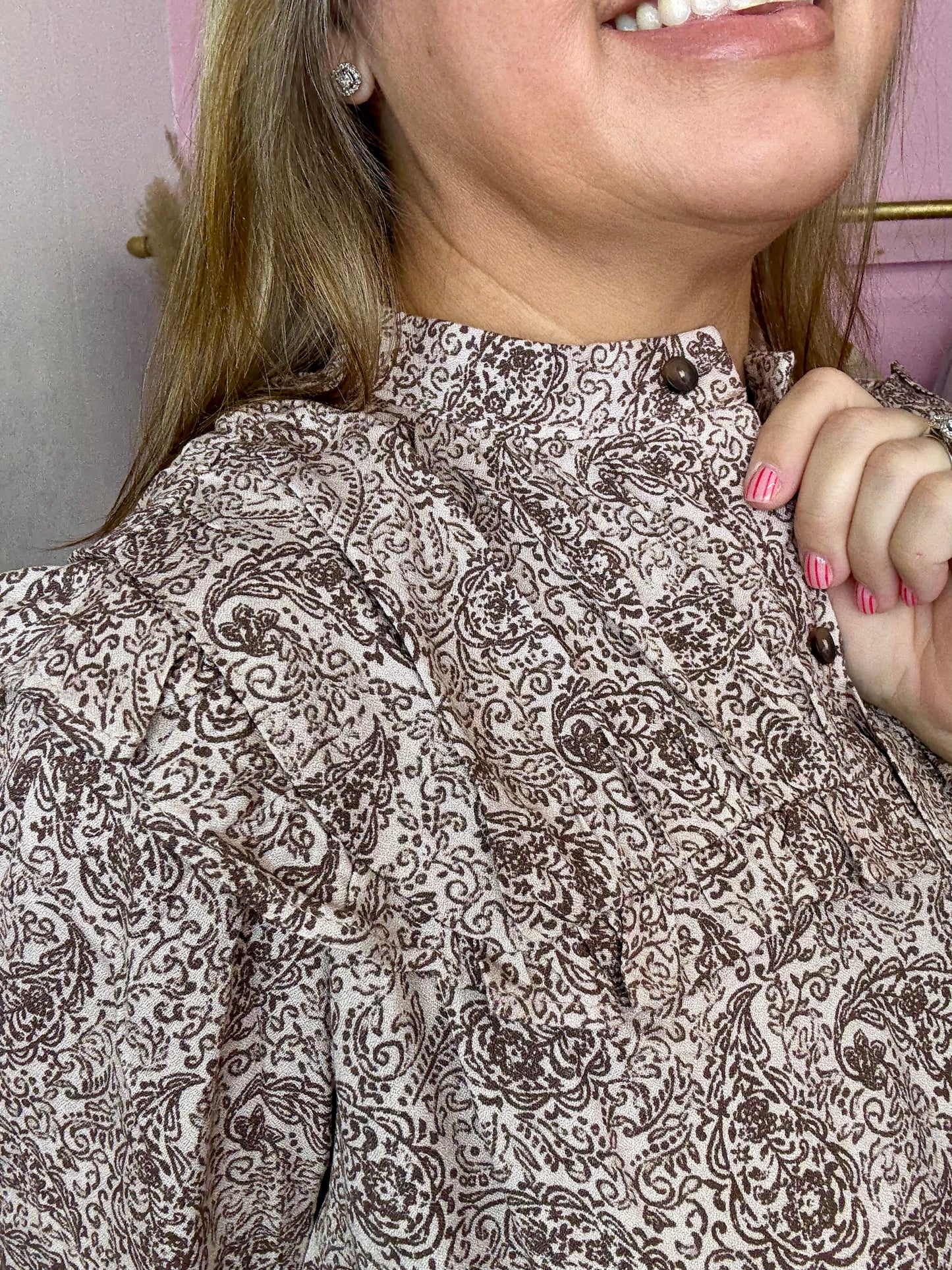 Brown Paisley Top