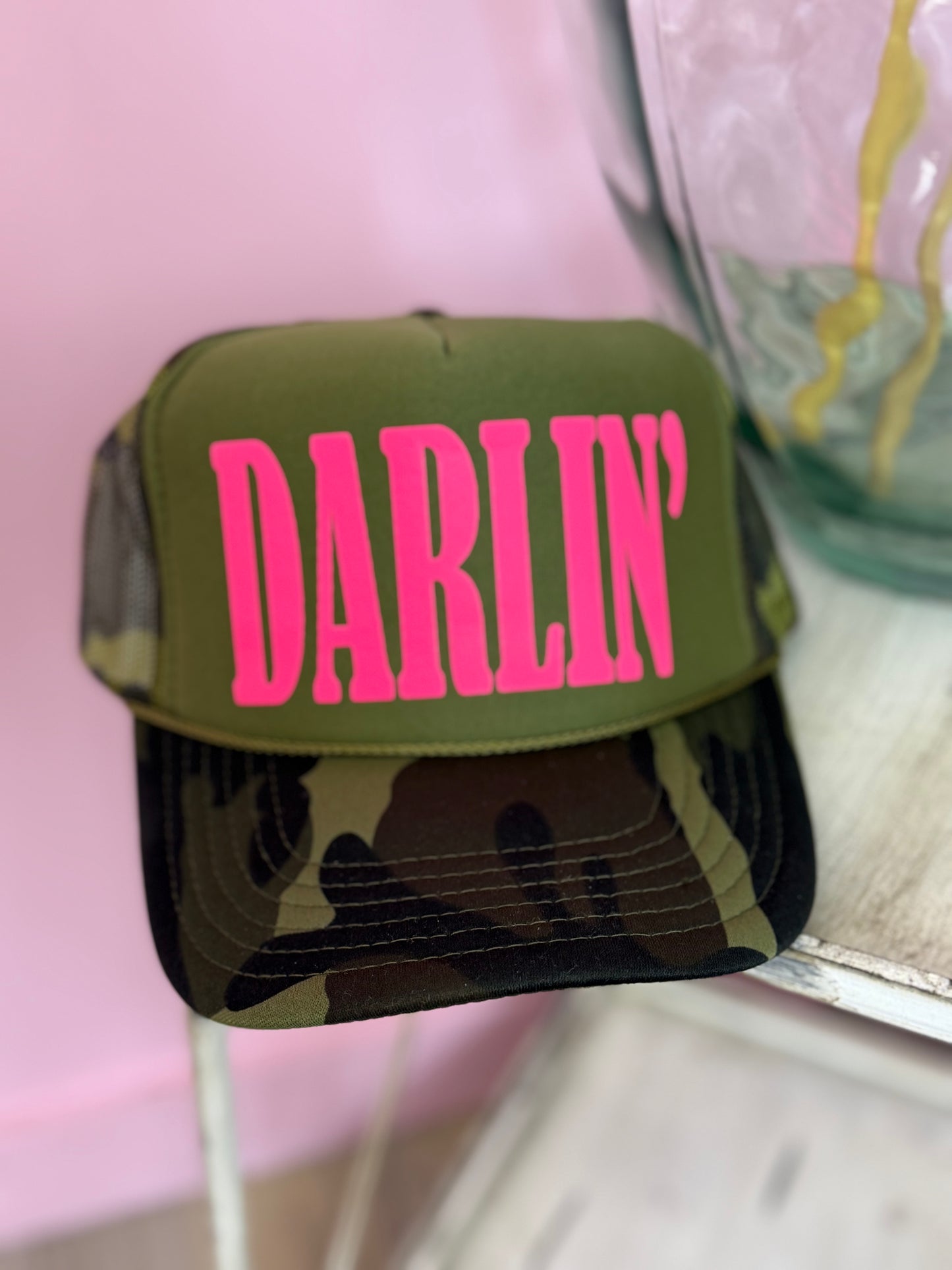 Darlin Pink Puff Hat