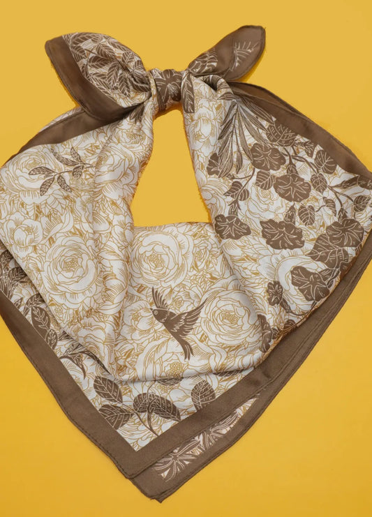 Brown wildlife scarf