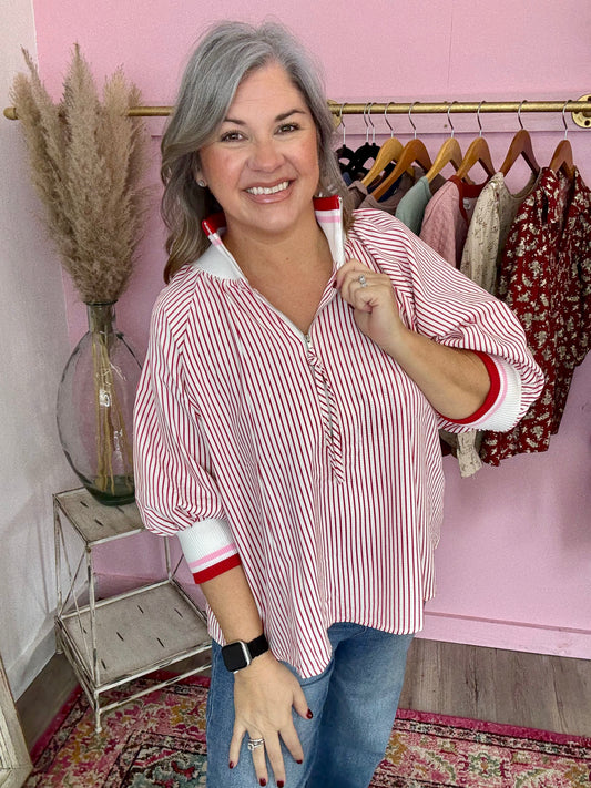 Sweetheart Stripe Top