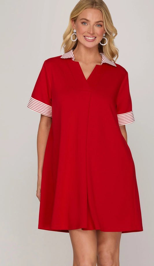 Red Scuba Dress