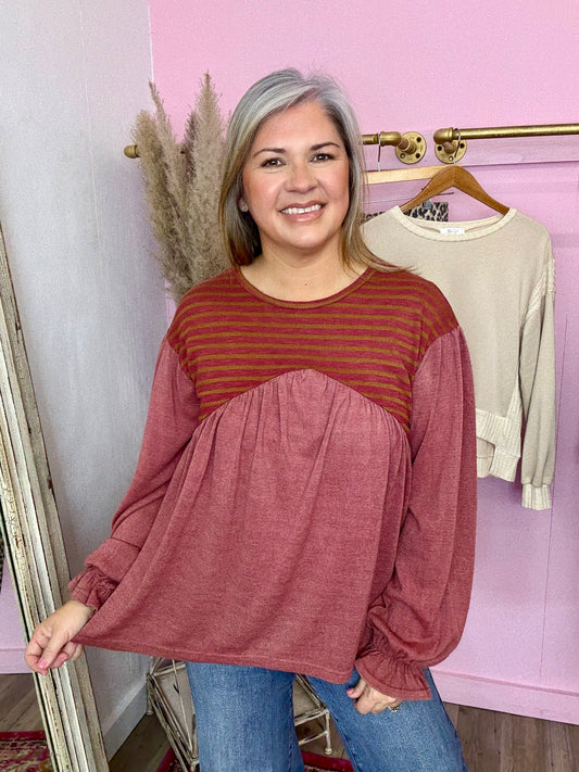 Marsala Mineral Wash Top