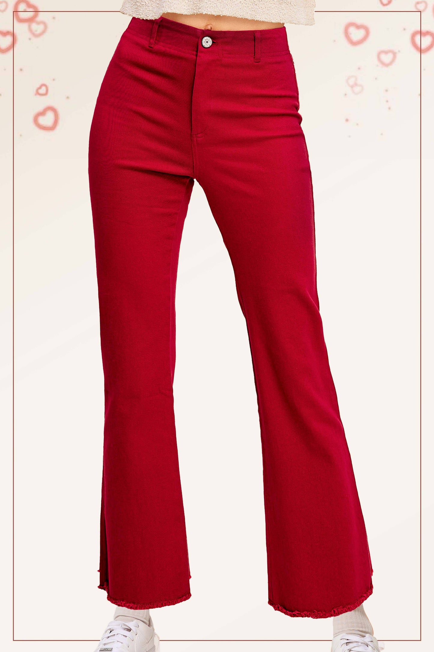 Red Flare Stretchy Pants