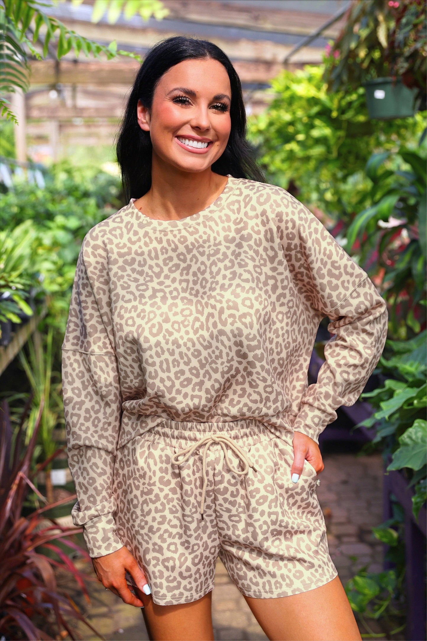 Luna Luxe Pullover Set-Leopard